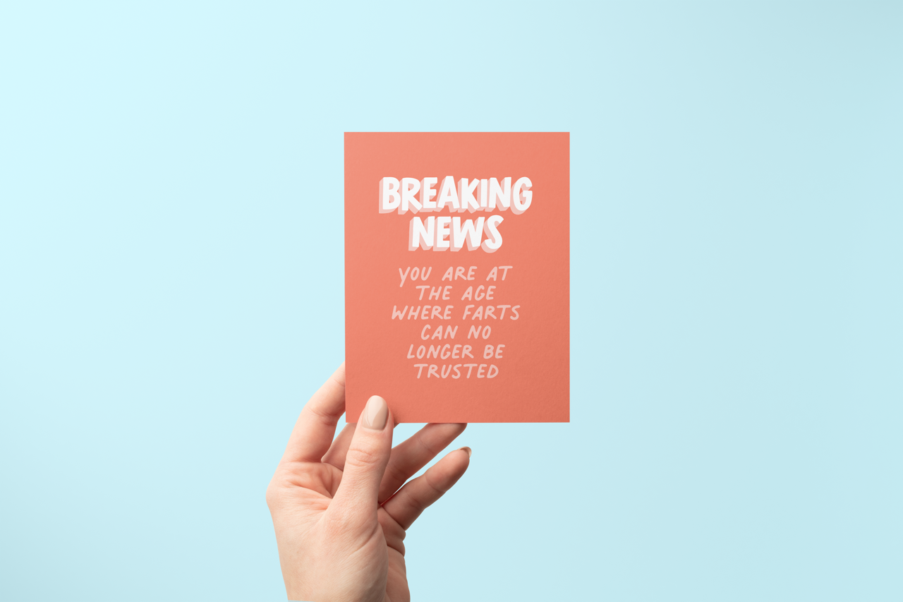 BREAKING NEWS! You Can No Longer Trust a Fart - Greeting Card
