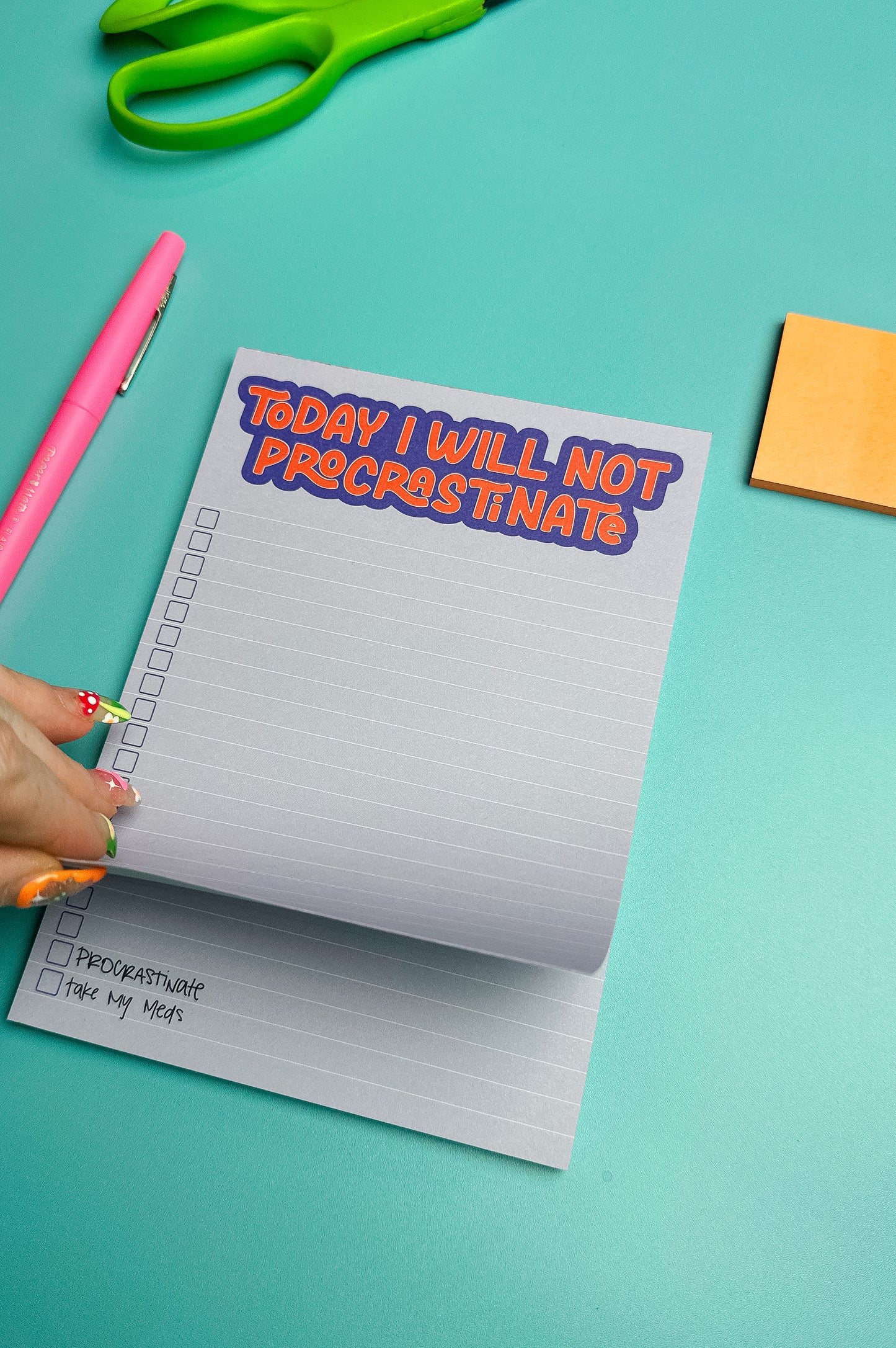 Today I Will Not Procrastinate Notepad