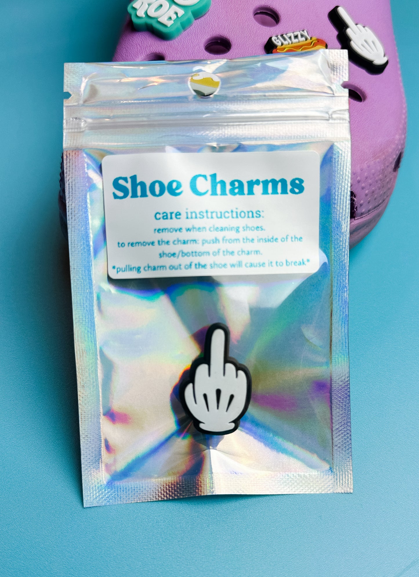 Middlefinger Clog Charm