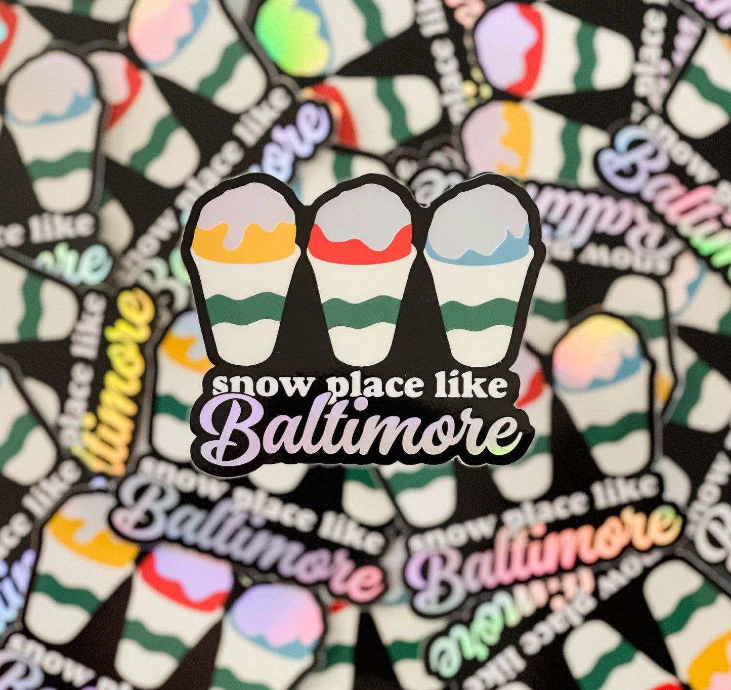 Snow Place Like Baltimore Sticker