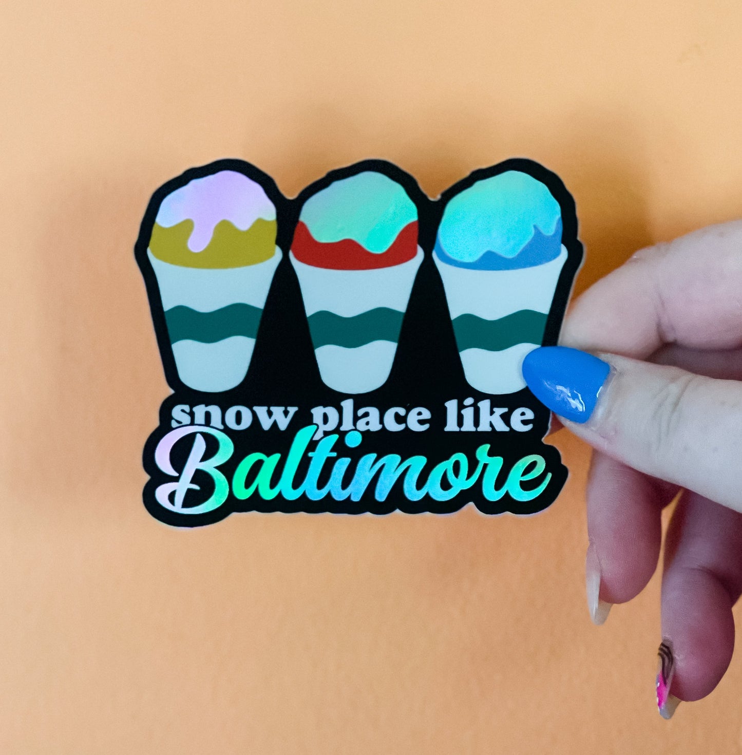 Snow Place Like Baltimore Sticker