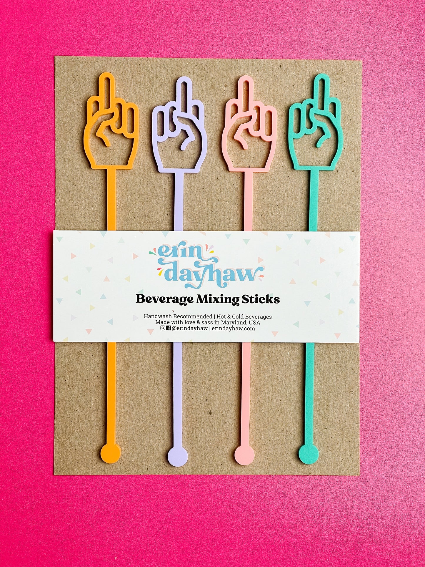 Middle Finger Drink Stirrers