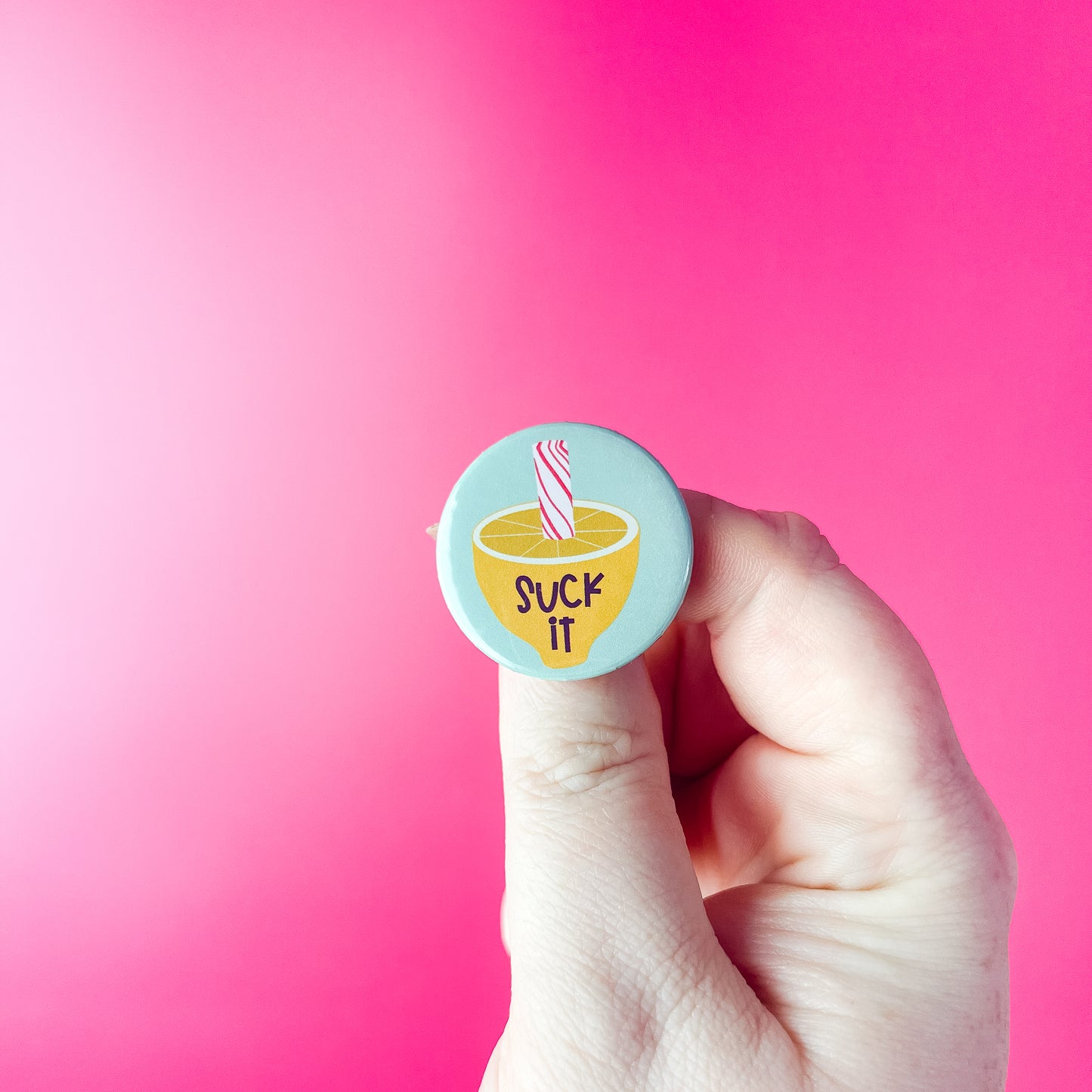 Lemon Peppermint Stick - Suck It - Button