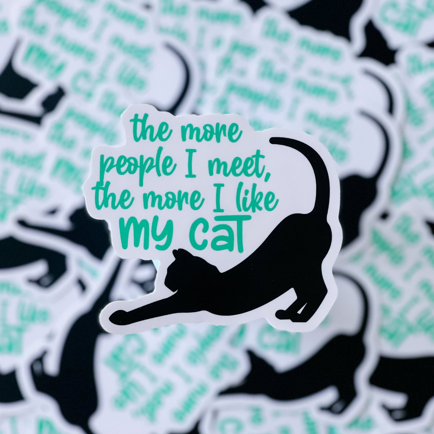 The More People I Meet The More I like My Cat Sticker