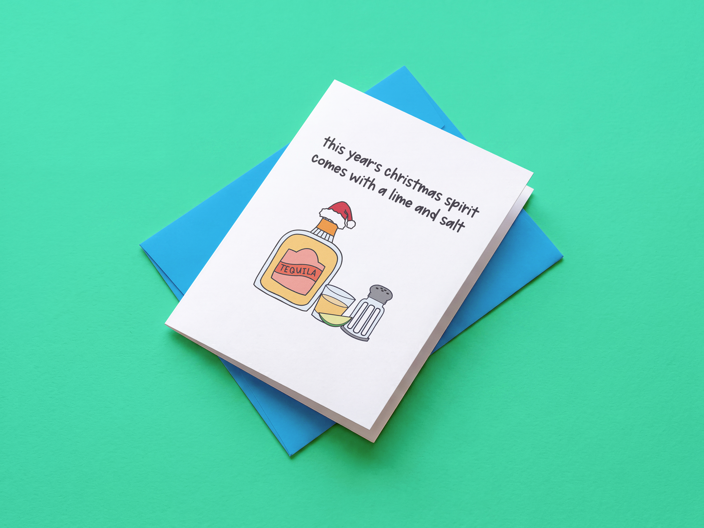 This Year's Christmas Spirit Comes With A Lime And Salt Card