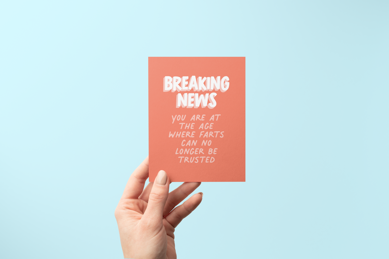 BREAKING NEWS! You Can No Longer Trust a Fart  - Greeting Card