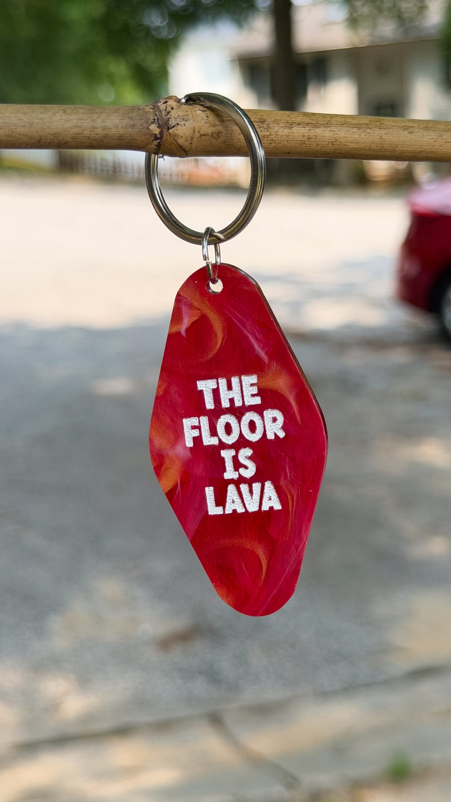 The Floor Is Lava Keychain