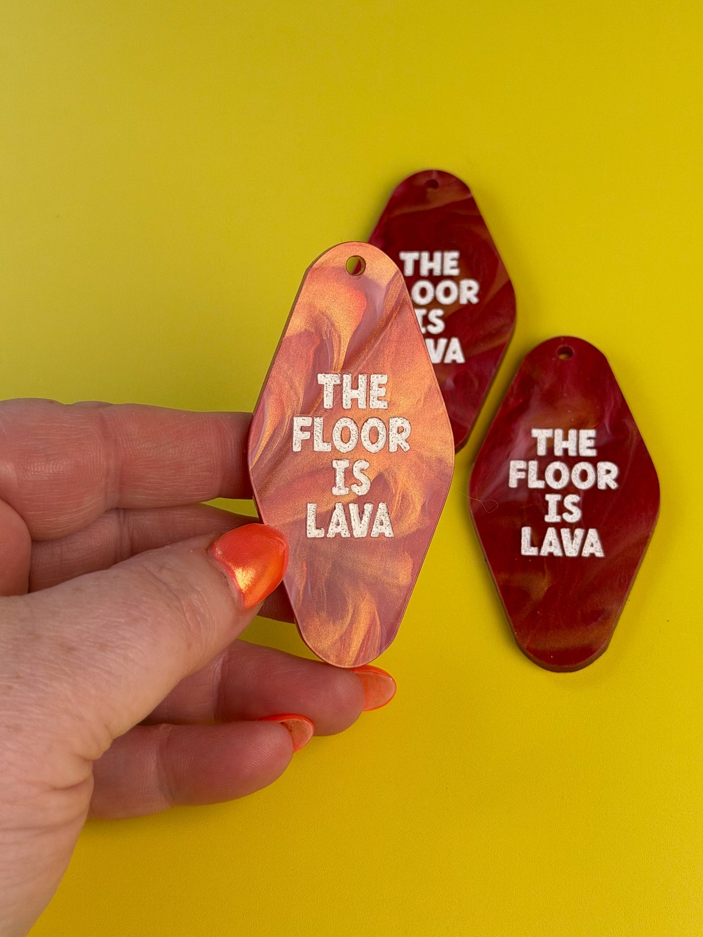 The Floor Is Lava Keychain