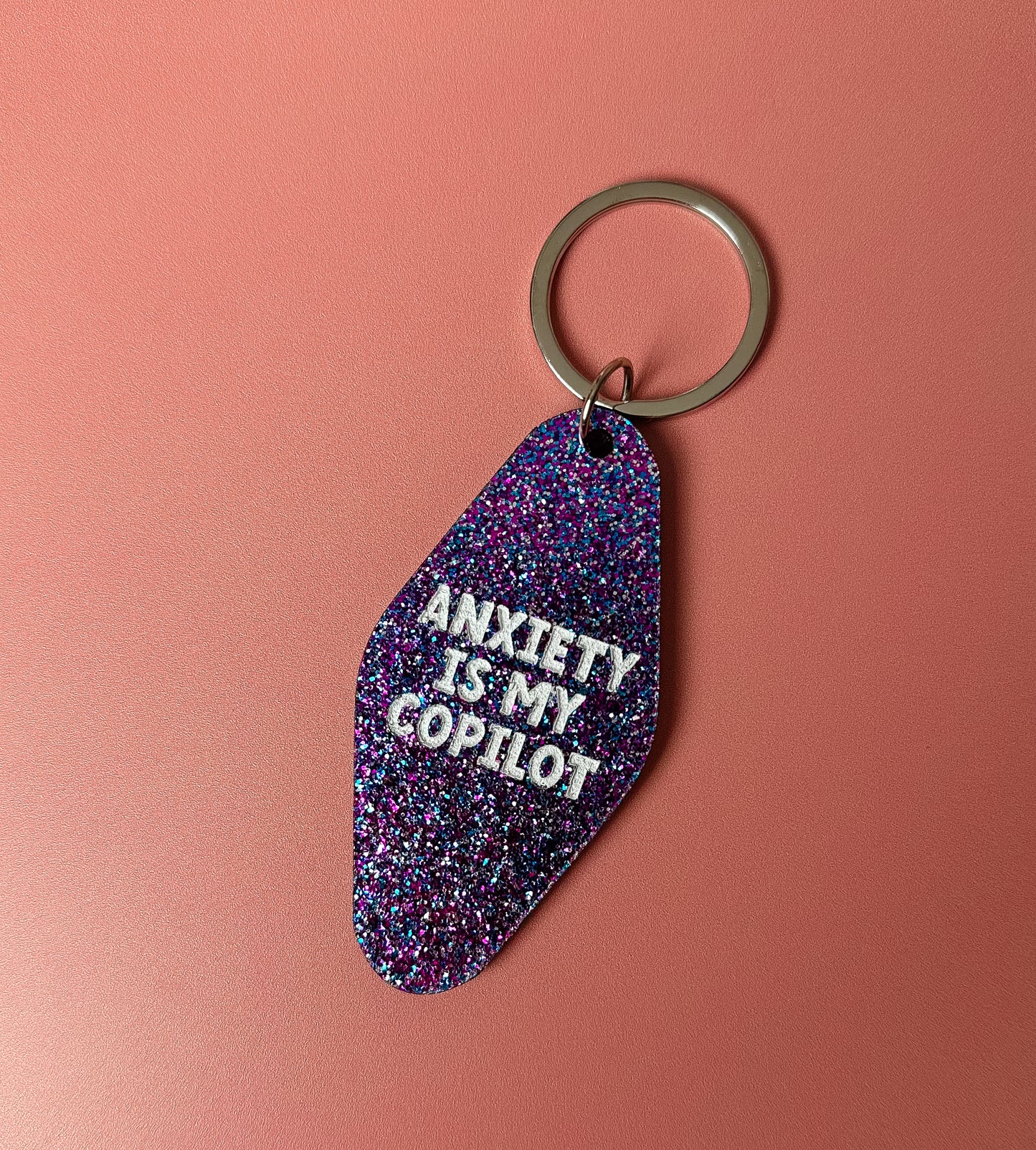 Anxiety Is My Copilot Keychain