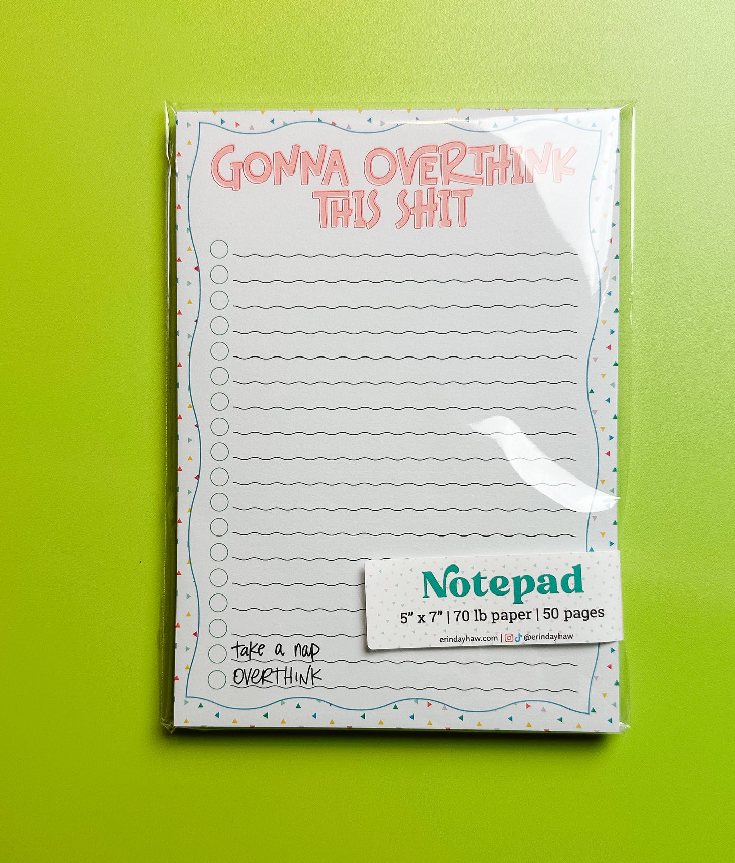 Gonna Overthink This Shit Notepad