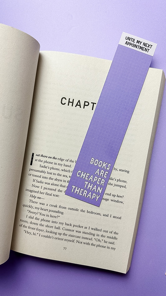 Books are Cheaper than Therapy Bookmark