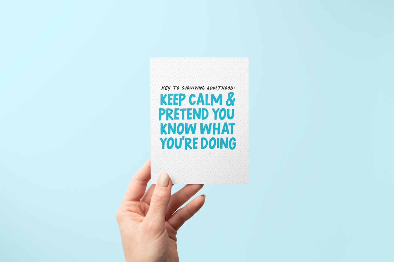 Key to Surviving Adulthood - Greeting Card