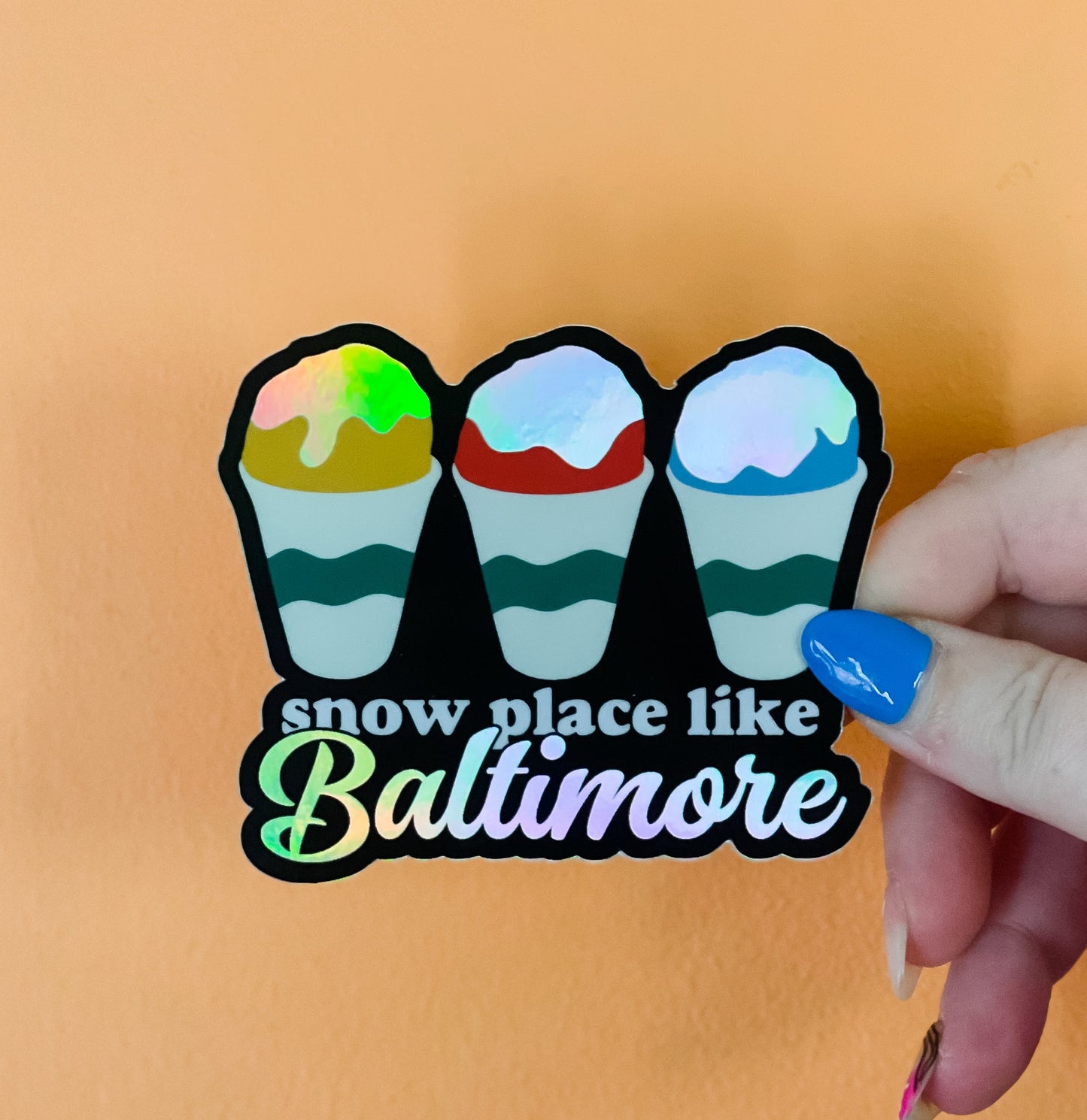 Snow Place Like Baltimore Sticker