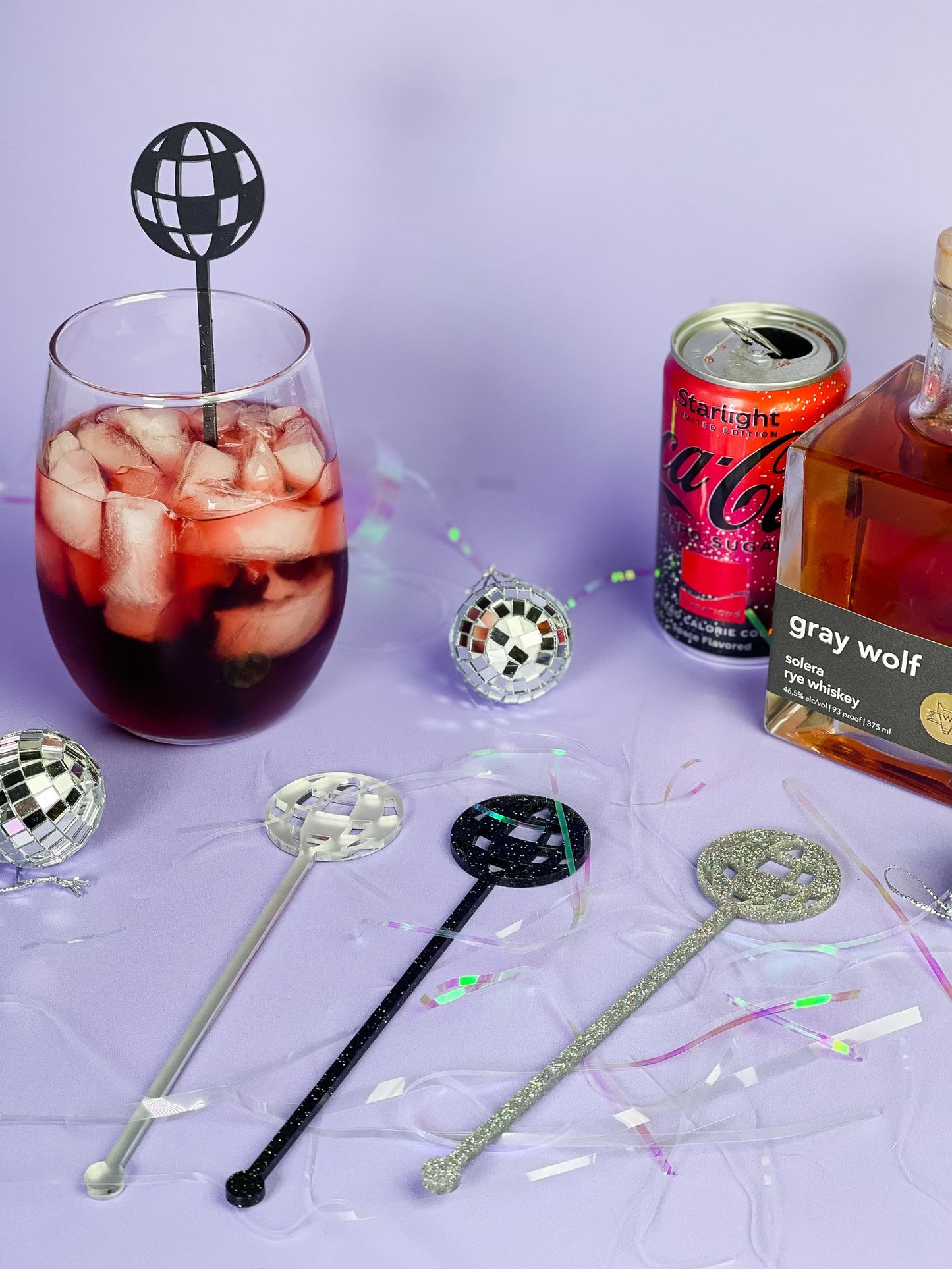 Discoball Drink Stirrers