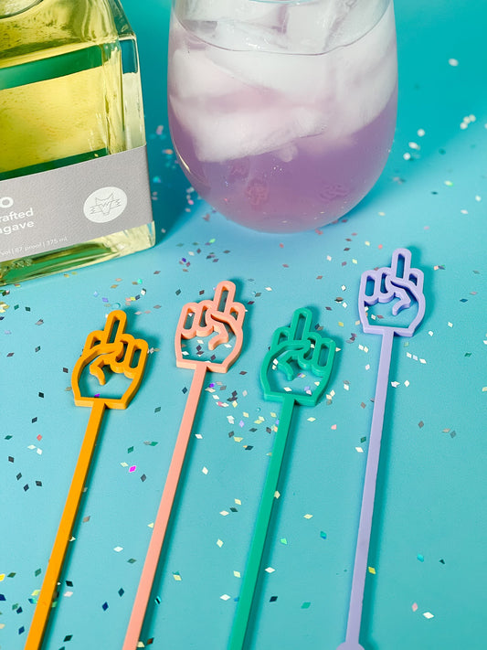 Middle Finger Drink Stirrers